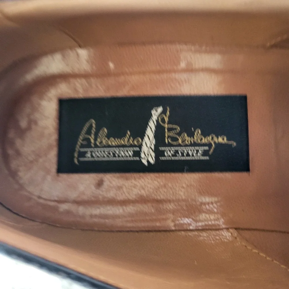 Alcaudio Bevilacqua Cap Toe Monk Strap Oxfords Tan Men's Size 42/9